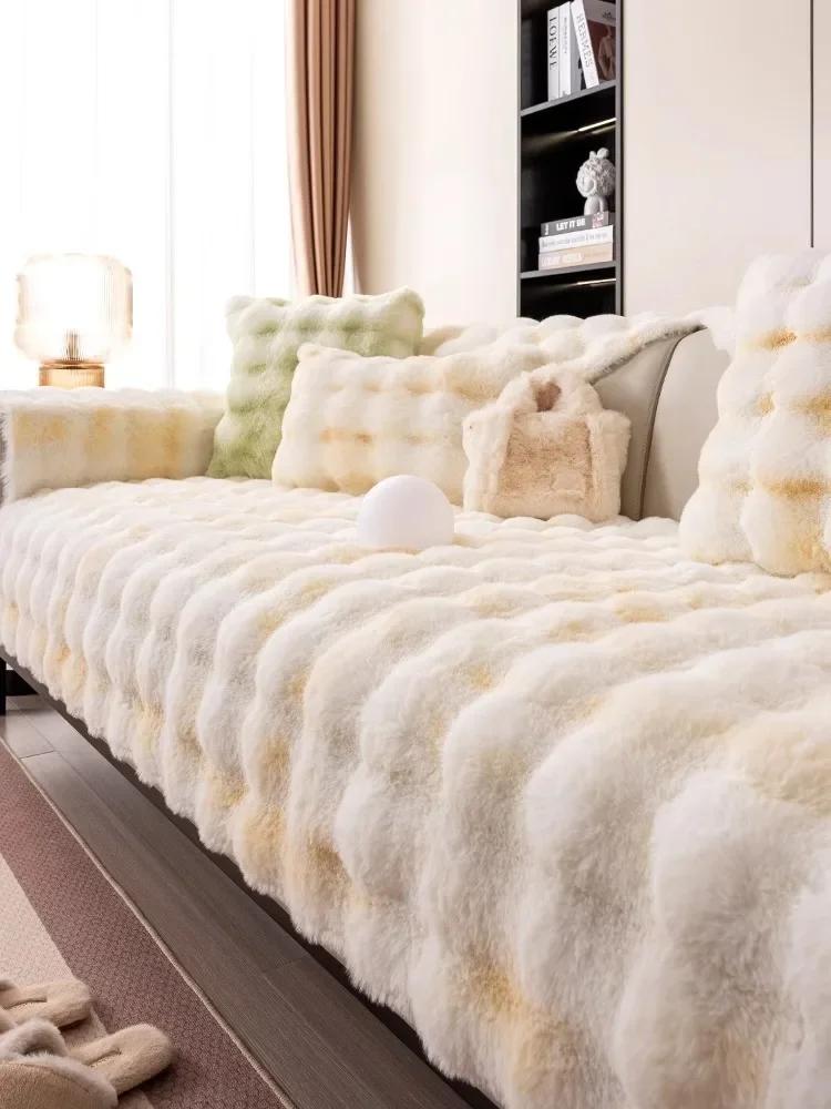 

Зимняя утолщенная ткань для сиденья дивана, универсальный противоскользящий чехол для дивана, теплое цветное полотенце для спинки, высокоплотная фиксирующая фибровая накладка 45x45cm pillowcase жёлтый