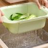Retractable Fruits Cleaning Basket Large Capacity Vegetable Washing Basin  Vegetable Washing