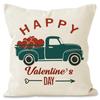 Love Valentine'S Day Print Home Decor Pillowcase Bedroom Living Room Sofa Decoration Polyester Cushion Cover With Zipper