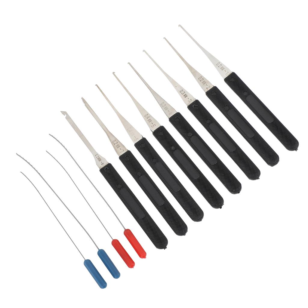 12Pcs Broken Key Extractor 0.2‑0.4mm Broken Key Extractor Pick Tool Set Kit for Repair Maintenance