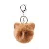 8cm Cute Plush Cat Head Keychain, Female Cute Cat Car Key Chain Book Bag Pendant Toy
