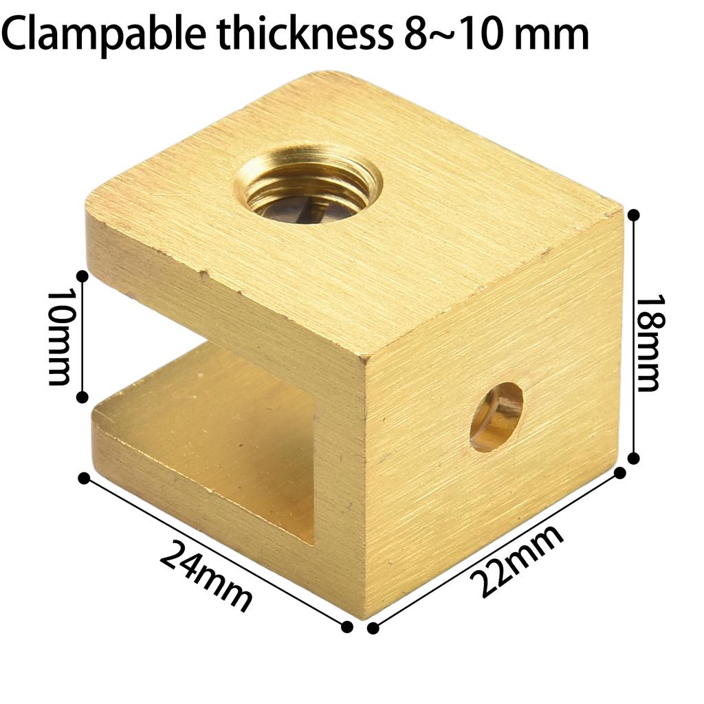 1 Stuks Koper Goud Verstelbare Glasklemhouder Dik Glas Steunbeugel Vaste Hick Glasklemmen Plank Keramische Tegelhouder