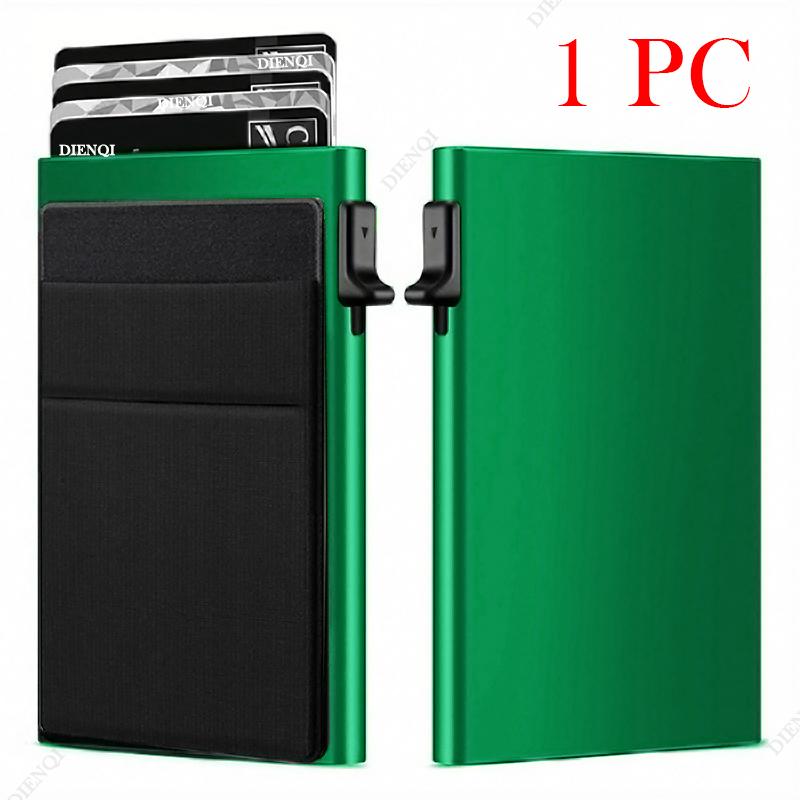 Portafoglio Portatessere RFID Uomo Sottile Mini Minimalista Portafogli Metallo Porta Badge Bancario Custodia Portafoglio per Uomo Carteras Scelta