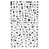 1 Sheet Geometry Feather Arrow 3D Nail Art Sticker Decal DIY Manicure Decor Tool