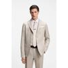 Slim Fit Micro Pattern Linen Blend Blazer Open Grey 50561902068 
