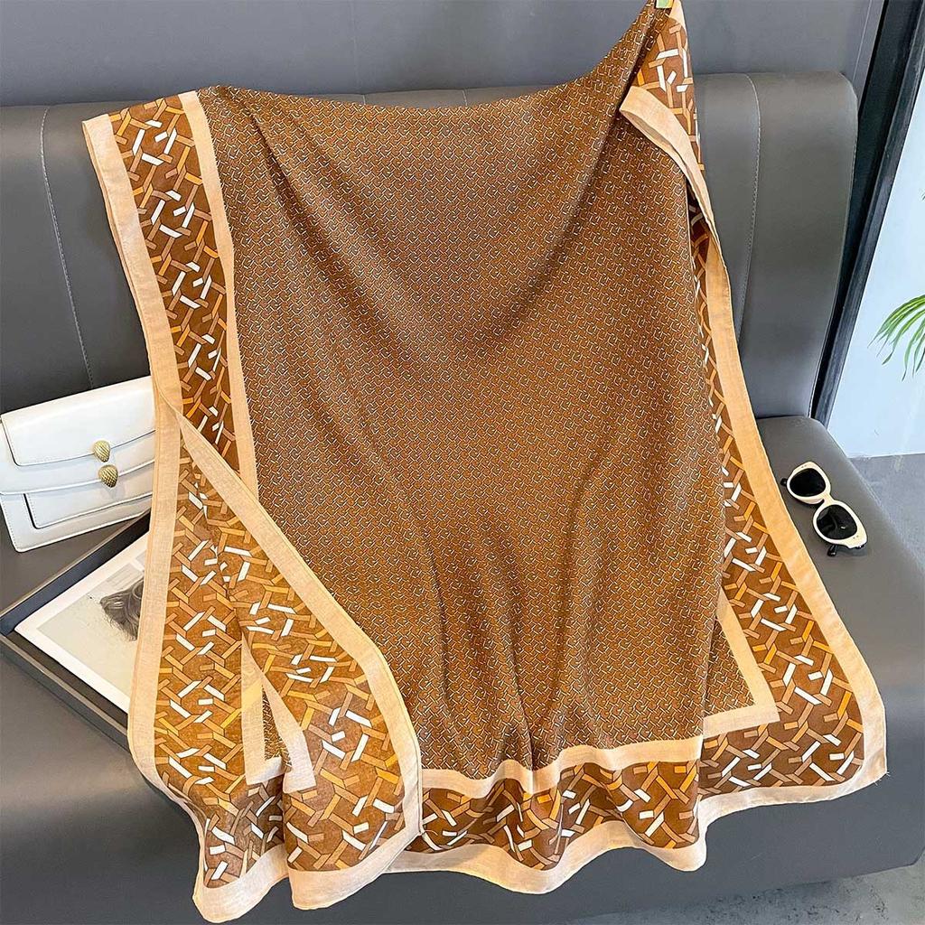 Women Cotton Linen Rose Print Scarf Shawl Hijab Muslim Long Headscarf Scarves Head Wraps Long Female Head Scarf