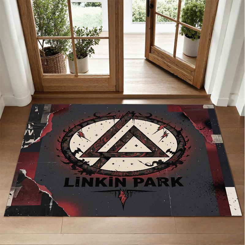 Linkin Park Design Crystal Velvet Rug Soft Decorative Mat for Bedroom Entrance