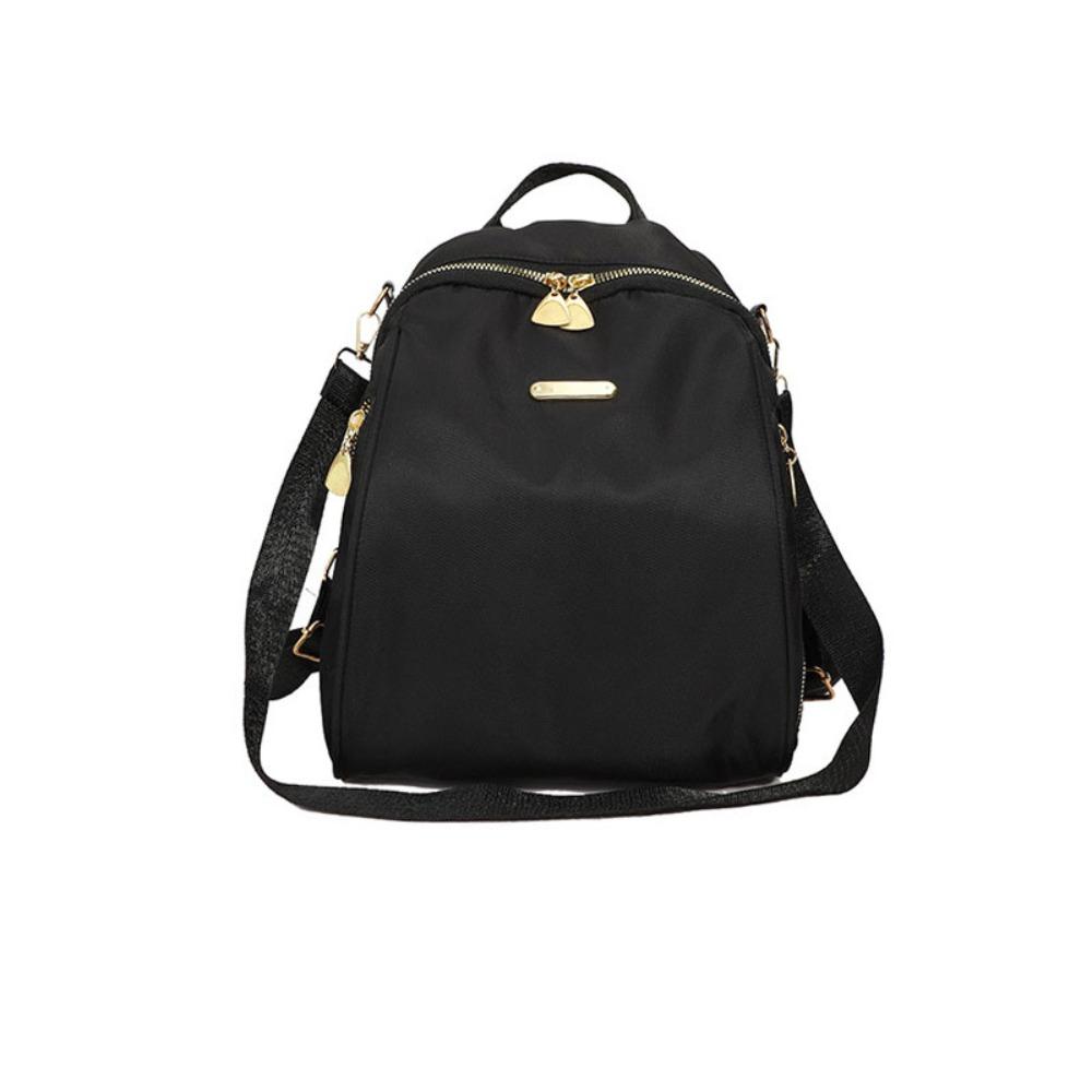 Multi-functional Black Shoulder Bag Small Retro Backpack Korean Style Nylon Backpack Students