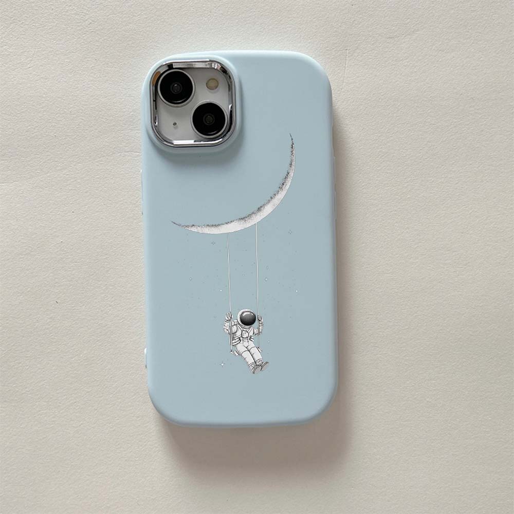 N22 Moon Astronaut art Мягкая задняя крышка для iPhone 15 14 Pro Max Samsung S23 A14 — фото 4