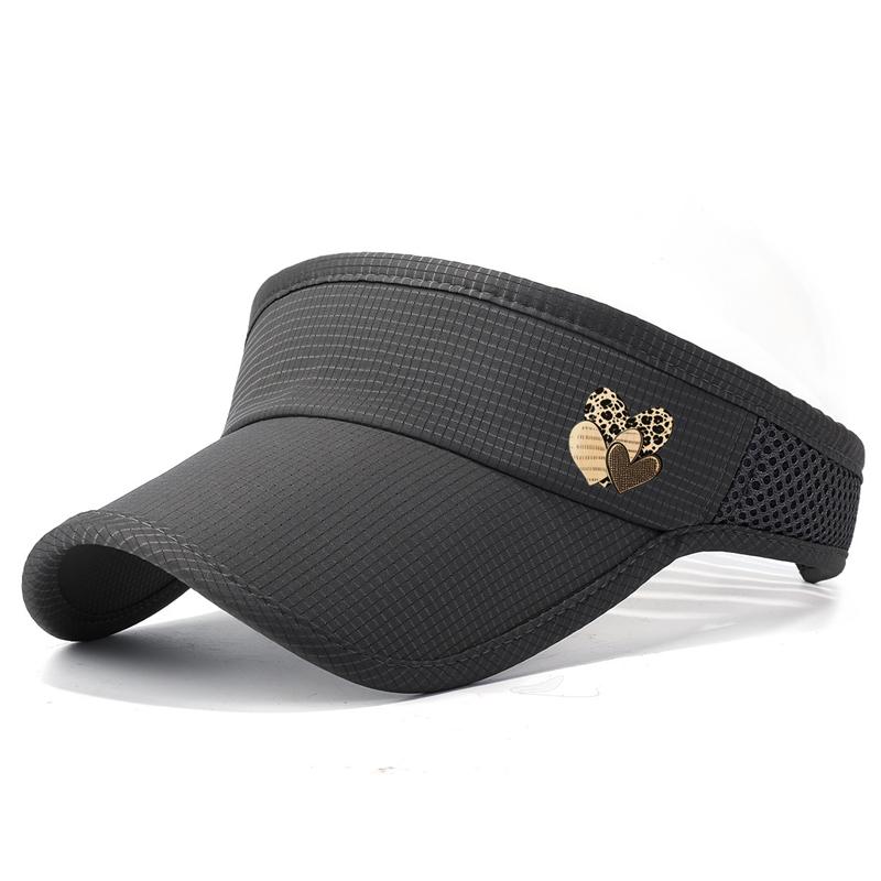 

Summer Top Hat Love Leopard Print Digital Printing Cap Outdoor Sports Running Cap темно-сірий