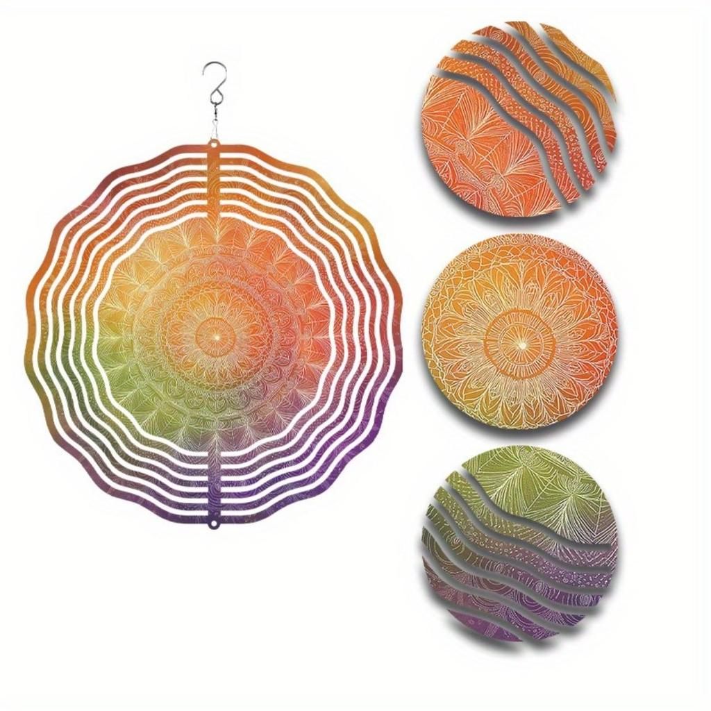 10 Inch Hanging Wind Chime Outdoor Garden Decor with 360 Degree Hook Dynamic Design Perfect for Spring Summer Lawn Decoration Gift for Friends Family