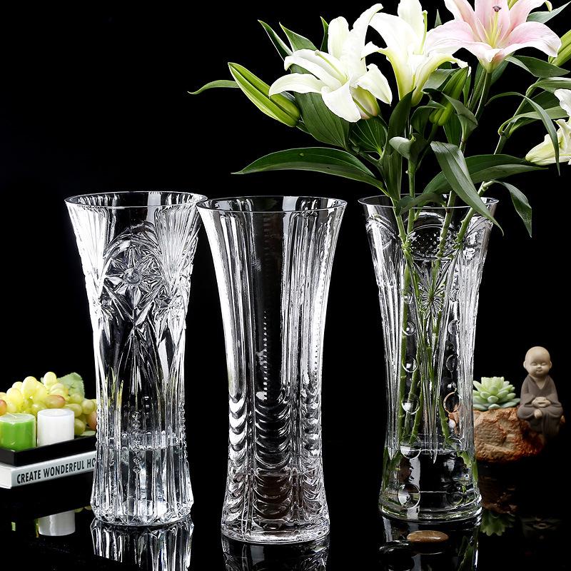 Extra Large Transparent Glass Vase, 50cm Height, Wide Diameter for Flower Arrangements, Living Room Decor, Hydroponic Lucky Bamboo