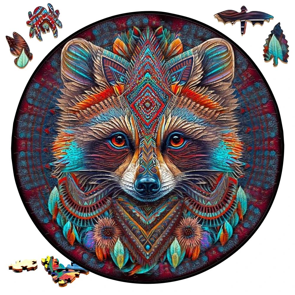 Mysterious 3D Wooden Puzzles Lion Unique Animals Shape DIY Educational Toys Gifts Wooden Jigsaw Puzzle Games For Kids Adults