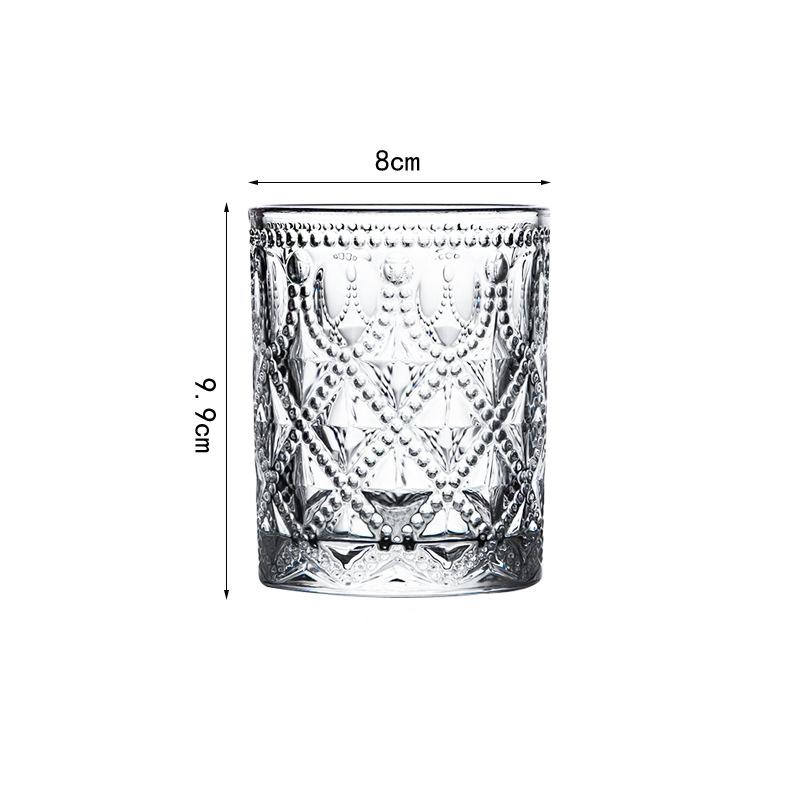 

Коктейльная кружка в скандинавском стиле, ретро, рельефная стеклянная кружка, простая, для ресторана, бара, бутылка для воды, молока, чая, сока, вина, бокал для напитков 1pcs