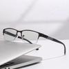 Men's Retro Half-Frame Anti-Blue Light Glasses - Elegant Business Myopia Eyewear