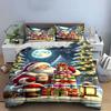 Santa with Gifts Christmas Set Bedding Duvet Cover Set Duvet Cover Pillowcases  (1*Duvet Cover 2*Pillowcases, without duvet insert)