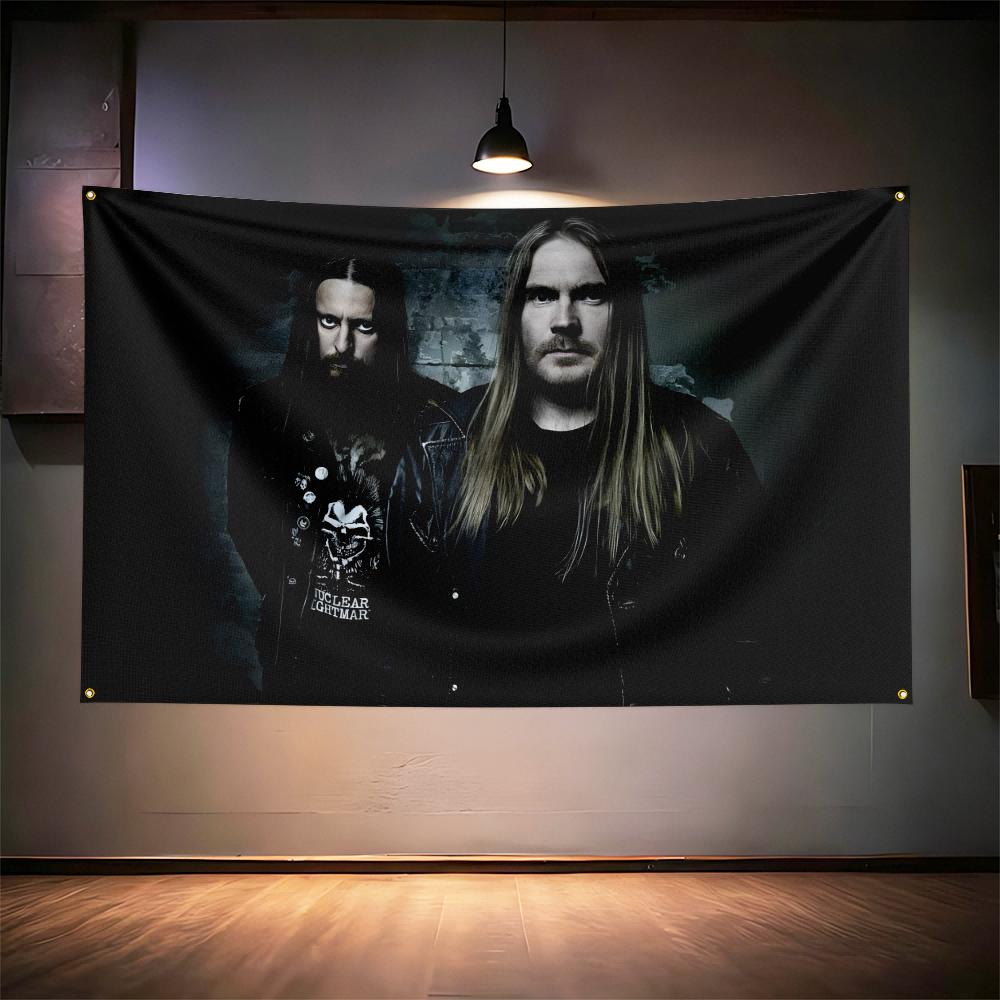 Vlajka rockovej hudby 3x5 stôp Pre fanúšikov Darkthrone Transparent HD tlač Mosadzné očká Dekorácia steny garáže, spálne, obývacej izby, internátu Tapiséria