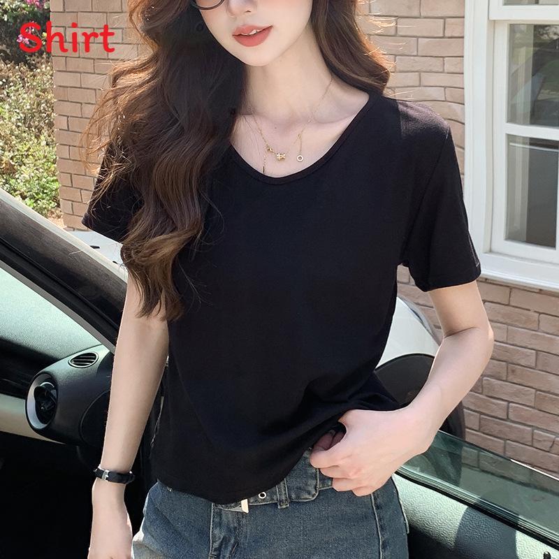 Casual Summer T Shirt For Women With V Neck And Snowflake Cotton Material