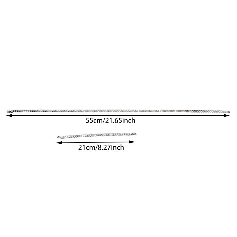 55 60cm Wide Stainless Steel Chain Cuban Link Chains Chokers Necklace For Mens Jewelry Silver Plated Solid Metal Fashion Jewelry