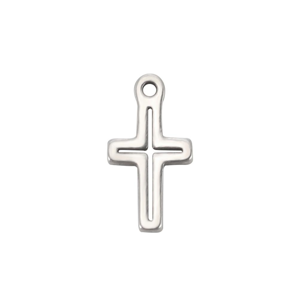5pcs Tiny Crosses Stars Hearts Charms For Jewelry Make Stainless Steel DIY Bracelet Earring Necklace Pendant Accessory