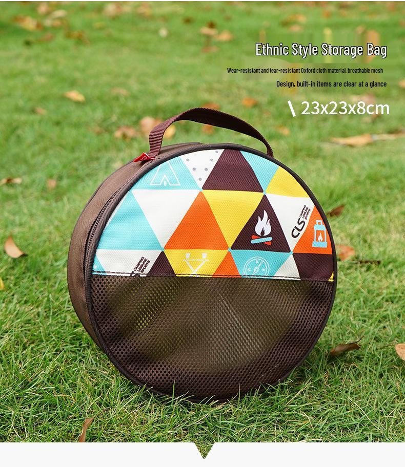 17-Piece Stainless Steel Outdoor Dinnerware Set: Portable BBQ and Camping Cutlery with Plates, Bowls, and Soup Basin.