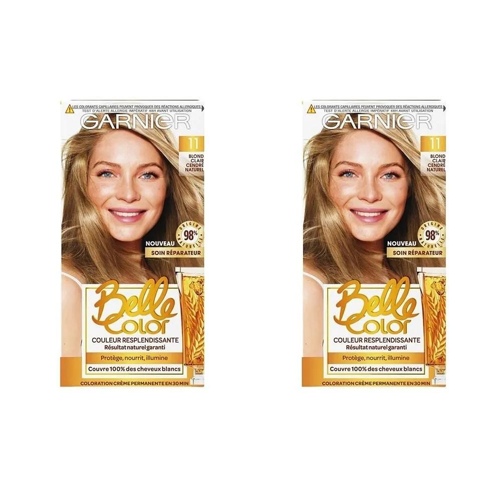 Garnier Belle Краска для волос 2 упаковки 11 Светлый пепельно-русый Стойкая краска Натуральный
