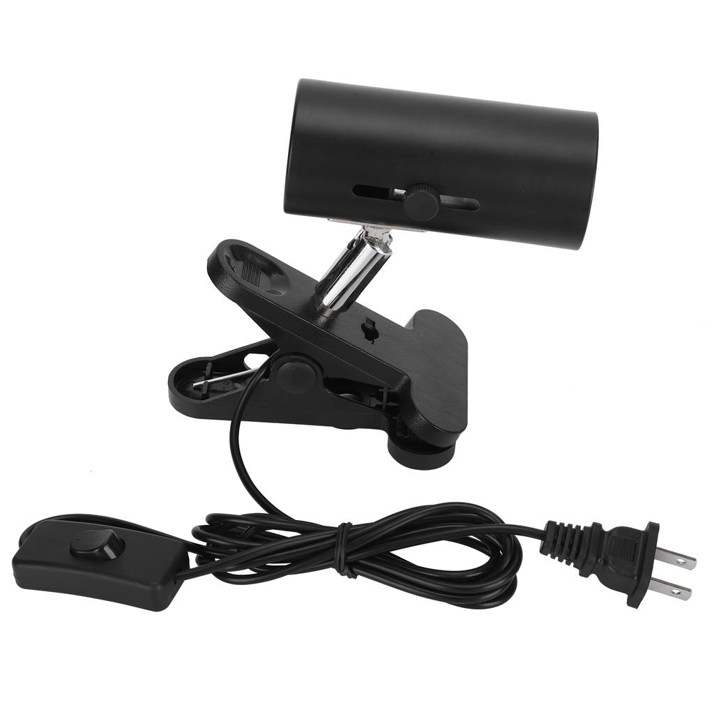Reptile Sun Basking Lamp Clip On Bracket Rotatable Heat Light Holder with Clamp