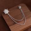 Personalized Brooch with Crystal Heart Brooch for Fashion Snowflake Geometric Creative Suit Pin