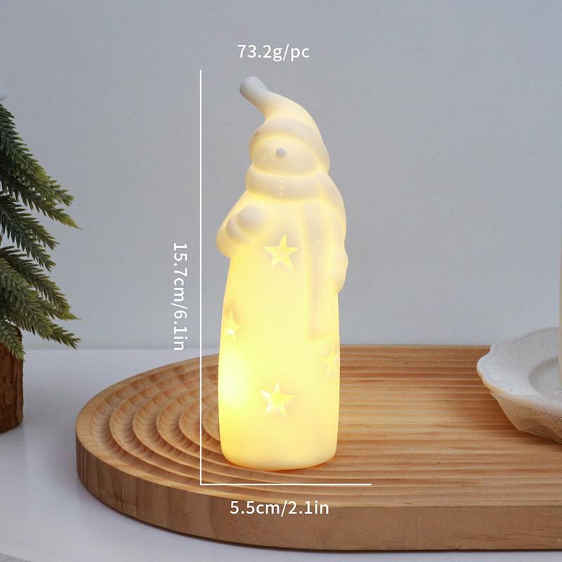Christmas LED Night Lights Santa Claus Snowman Flameless Candle Light Bedroom Bedside Festival Party Home Decor Ambiance Lamp