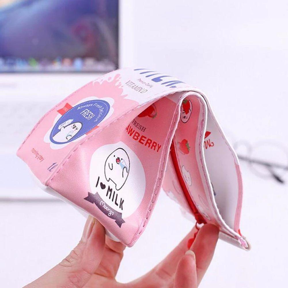 School Stationery Cartoon Morning Milk Waterproof Fruit Milk Carton Pen Bag Pencil Case Pencil Box