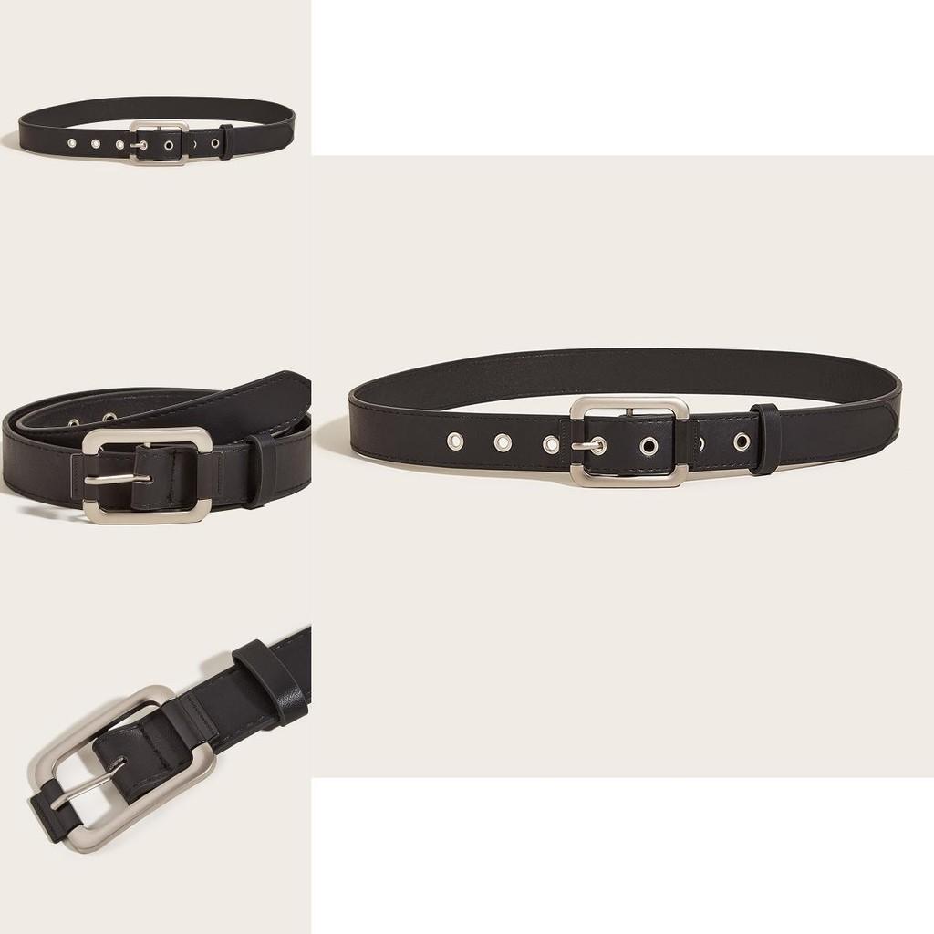 Vintage Chic New Design Pin Buckle Belt Fashionable Hip Belt Decoration Black Waist Belt