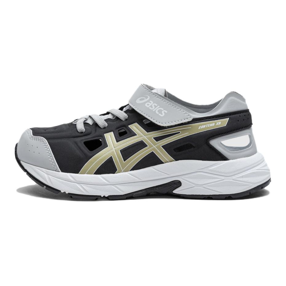 Asics Synthetic Leather Contend Xbn Ps Comfortable Breathable Low Top Running Shoes Kids Running Shoes Silver Gray 1014A336-002