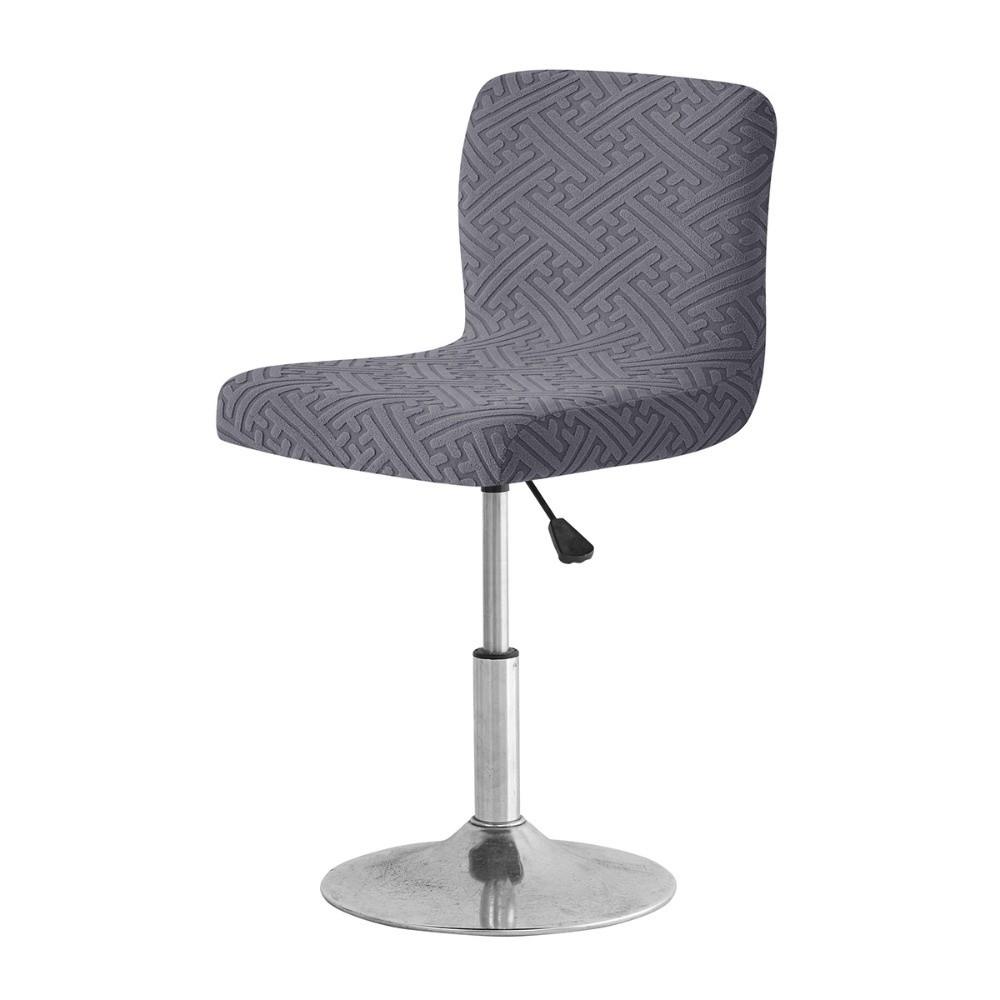 Fashion Short Back Jacquard Bar Chair Cover Elastic Stretch Bar Stool Seat Covers Solid Color Seat Chair Cover Banquet Dining