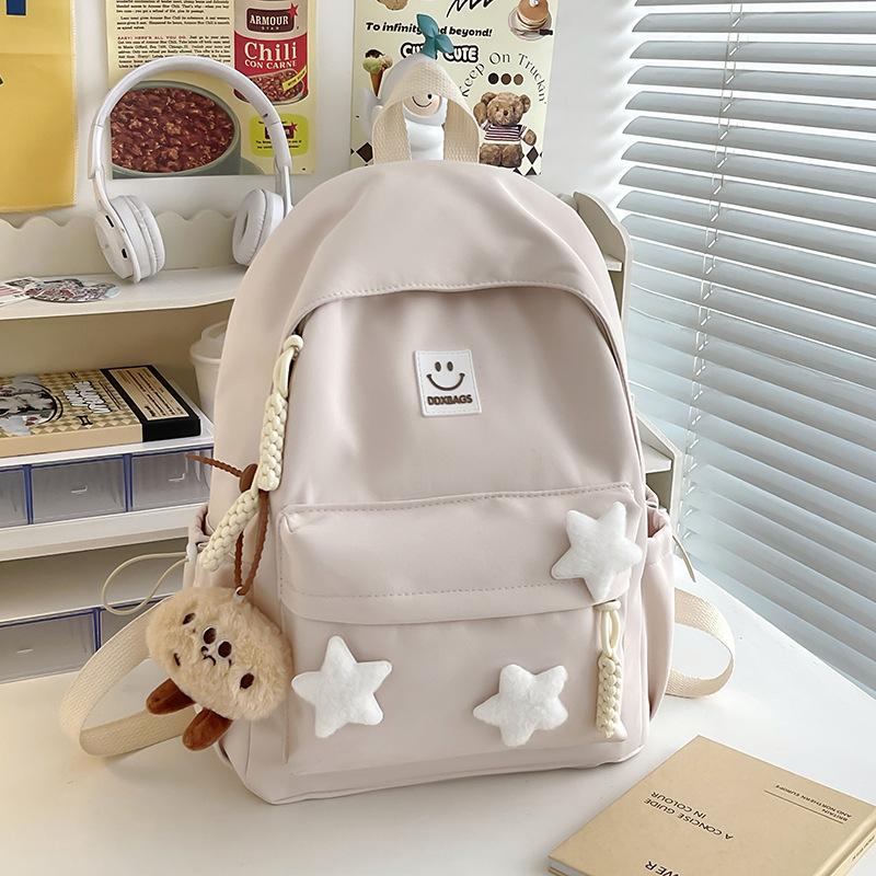 Ladies Schoolbag Cute Star College Student Travel Backpack Simple And Versatile High School Student Backpack