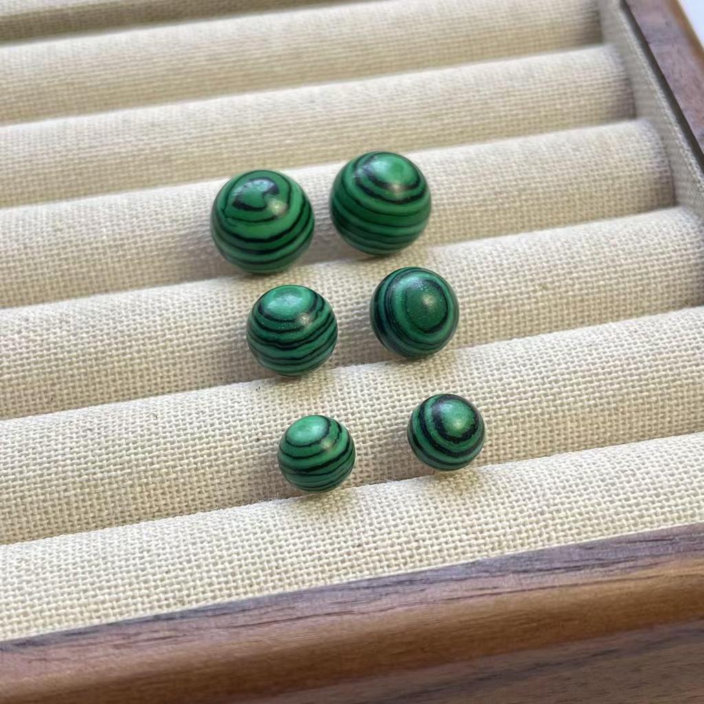 Malachite Earrings: 2025 Light Luxury Style, 925 Sterling Silver, Green Accessories for Women