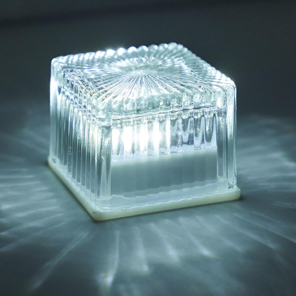 Gardenmaster Piccolo LED Solar Garden RGB Automatic No Electricity Christmas White Light, Brick, 7cm, Color-Changing, On/Off Switch, Waterproof,