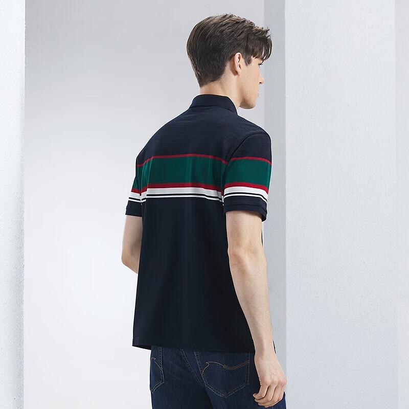 Мужская поло с коротким рукавом в полоску из мерсеризованного хлопка Septwolves L