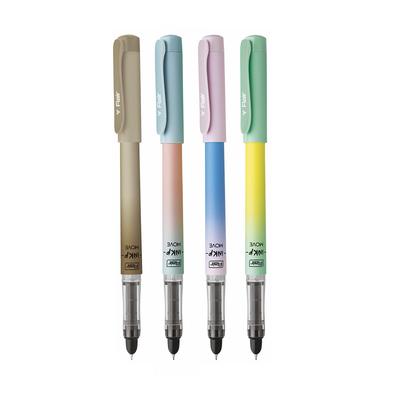Flair Inky Move Fountain Pen Blister Pack Matte Pastel Body Colors Blue Ink Pack of 4 with Free 2 Jumbo Cartridges 114