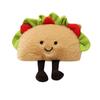 Cute Taco Plush Toy Keychain Backpack Charm Claw Machine Stuffed Animal Soft Hanging Ornament Gift