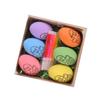Set/6pc Colorful Easter DIY Hand Painted Eggs Easter Drawing Eggs Kit 6Dying Markers Simulation Hand Painting Decoration