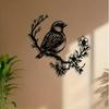 Iron Flower Bird Metal Wall Art, Easter Mother Day Gift, Weatherproof Garden Fence Decor, Outdoor Indoor Living Room Iron Mural