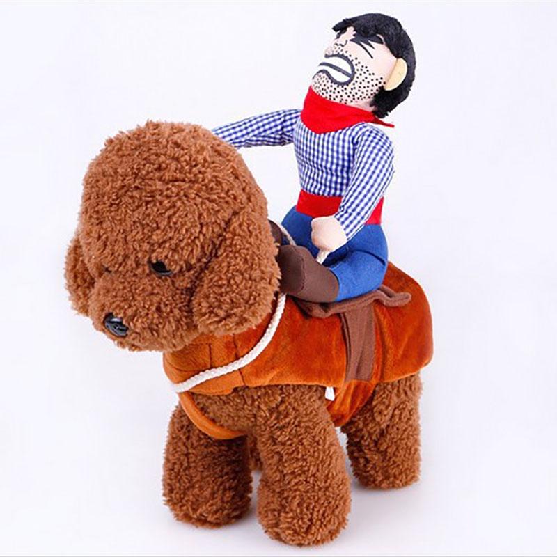 Premium Quality Funny Riding Horse Cowboy Pet Dog Costume For Halloween Parties