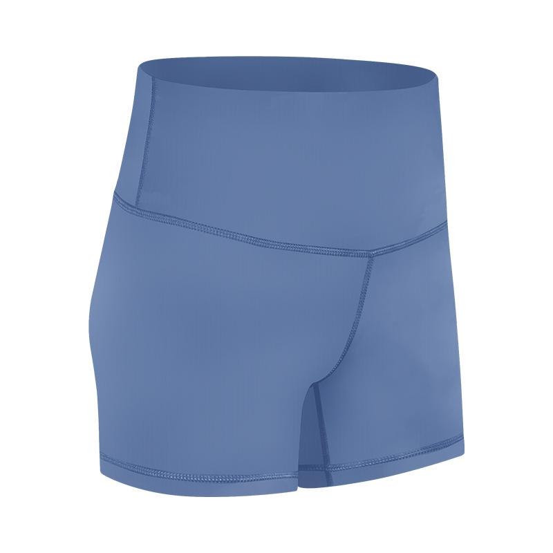 Summer new double-sided abraded yoga shorts, high-waisted hip lift elastic slim-fitting running sports three-point pants for women