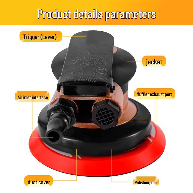 5-inch Pneumatic Orbital Sander & Polisher