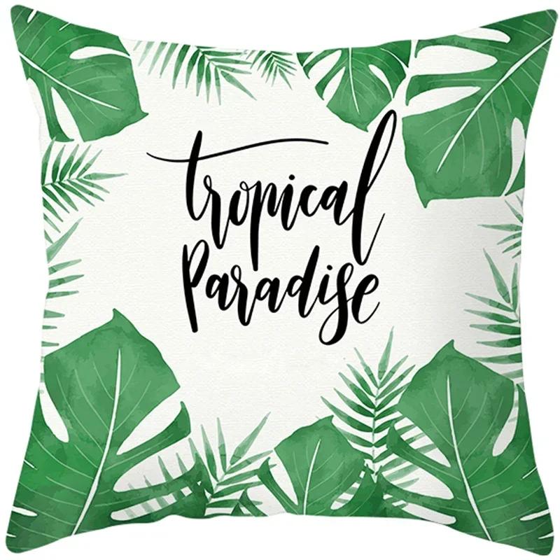 Summer Nordic Plant Pillow Case Tropical Style Cushion Cover Polyester  Pillow Cushion Covers Funda x