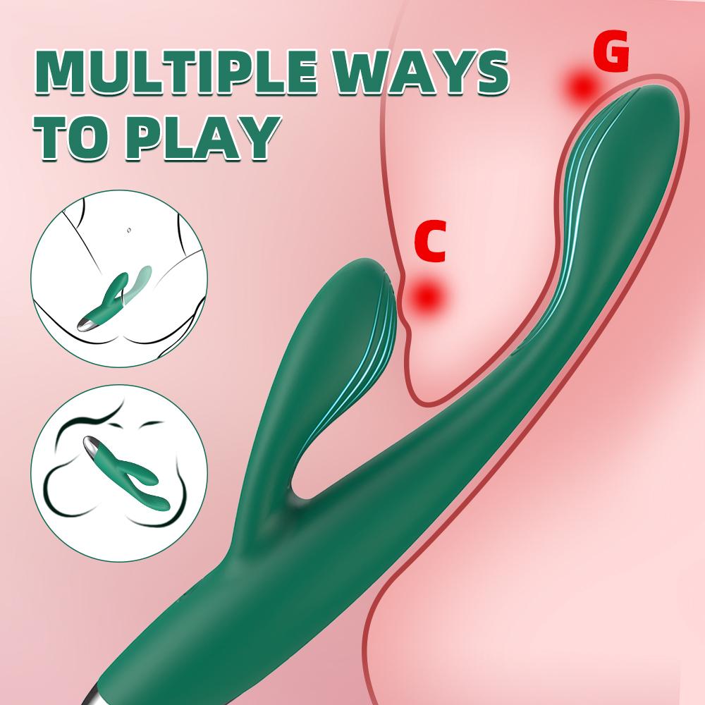 Powerful Dildo Vibrator Women Clitoris G-Spot Vacuum Stimulator Finger Wiggling 2-in-1 Nipple Teaser Erotic Sex Toys Adult 18