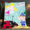 Couverture Flanelle Motifs Plats 2D Ben & Holly's Little Kingdom Haute Qualité Chaleur et Confort Toutes Saisons Parfait pour les Cadeaux de Noël.NMT0928