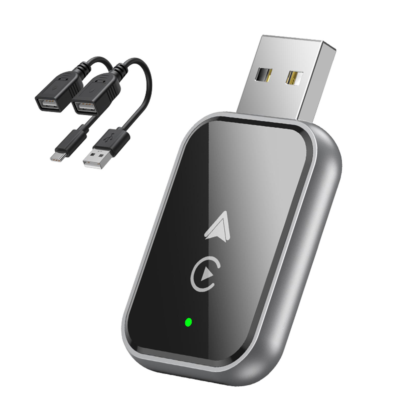 Wired To Wireless Carplay & Android Auto Wireless Adapter WIFI & BT 2 in 1 Dongle Wireless Carplay Adapter For Factory-Wired