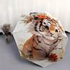 1pc Animal Tiger Cute Design Pattern Umbrella, Fashionable, Personalized, High-Value Folding Umbrella, a Must-Have for Summer, 8-Rib Durable