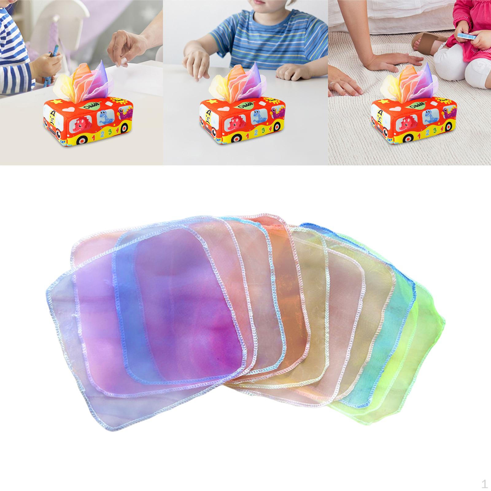 

10 штук Красочный шарф Выступление Реквизит Аксессуары Забавные сенсорные игрушки Танцы и жонглирование для